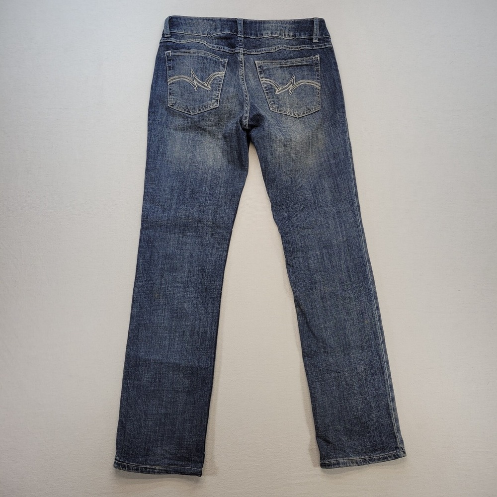 Wrangler Jeans Womens 7 Blue Retro Straight Low Rise Western Cowboy Denim - Picture 3 of 12